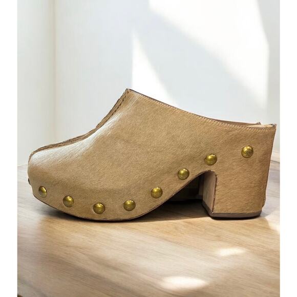 Tory Burch Blythe Calf Hair Studded Mule – Size 9.5 M - Picture 1 of 8